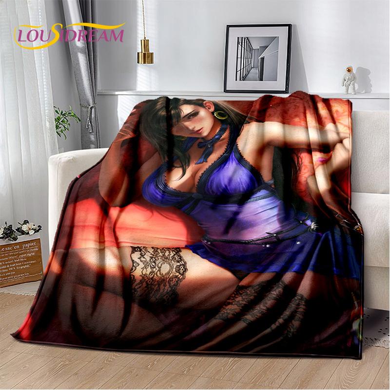 Sexy Lace Beauty Girl Lady Cartoon Anime Character Blanket,Soft Throw Blanket for Home Bedroom Bed Sofa Picnic Office Cover Gift