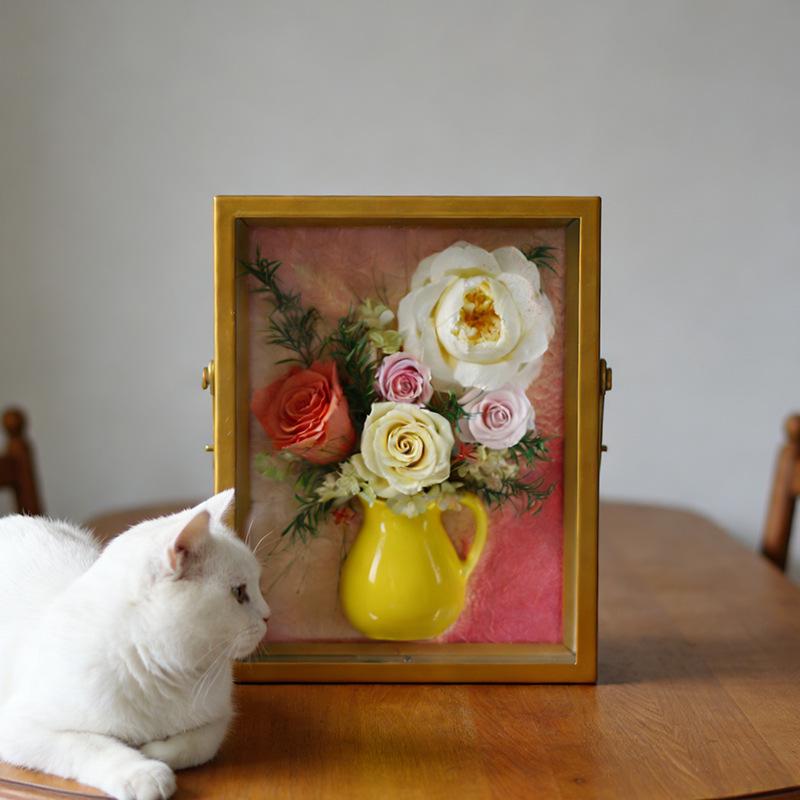Everlasting Rose Vase & Frame - 3D Floral Gift for Mother's Day, Birthdays & Home Decor