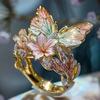 Non-fading Butterfly Ring Crafts Open Ring Clothing Accessories Vintage Rings
