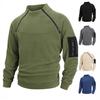 Men's Mock Neck Quarter Zip Sweatshirt Fleece Stand Collar Winter Warm Pullover Casual Polo Golf Shirt Long Sleeve Turtleneck Sweatshirts for Men