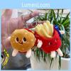 Adorable Cartoon Hamburger And French Fries Plush Keychain Doll For Girls Gift