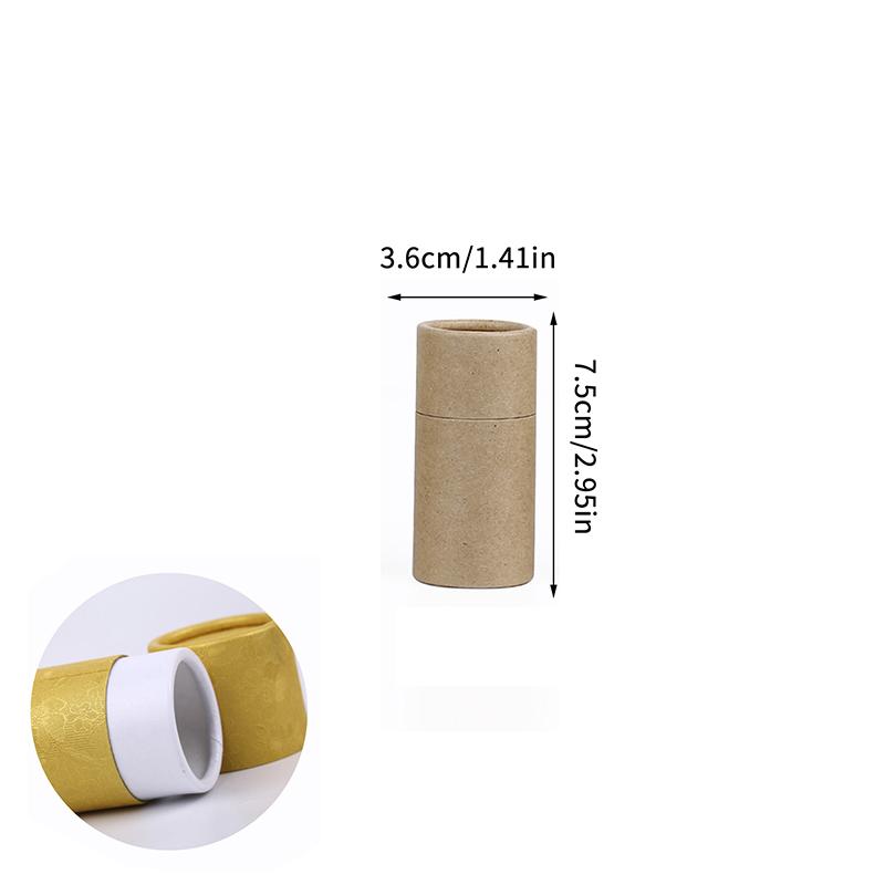 Kraft Paper Tube Jar 10ml 20ml 30ml Cylinder for Essential Oil Bottle Secure Packaging Box for Travel and Gift Wrapping