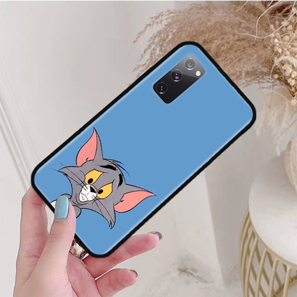 Черный чехол для OPPO Reno 8 6 5 4 Pro Plus Find X3 A17 A3 A31 A38 A40 A53 A54 A55 A74 A76 A78 A77 A80 A94 A95 A96 Lite C-45 Том и Джерри