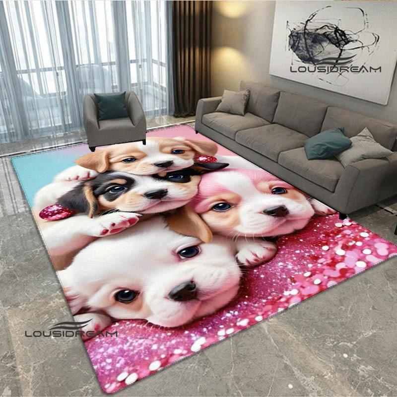 3D Cute dog printed carpet kitchen mats Non -slip carpet outdoor carpets area rug bedroom decor pink room decor birthday gift