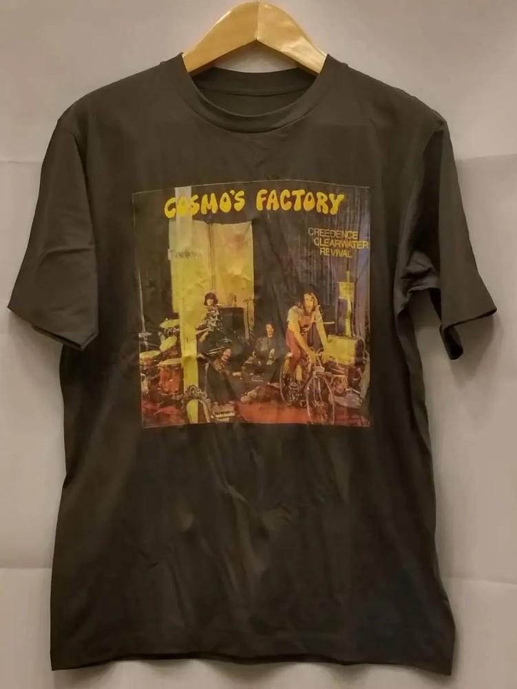 Т-shirt Creedence Clearwater Revival Cosmo's Factory Черная 90-е NH26814 Унисекс
