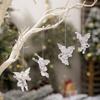 Transparent Angel Ornament For Christmas Decorations Christmas Tree Acrylic Silver-Winged Angel Pendant
