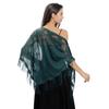 Womens Triangle Poncho Multiple Colors Sheer Tassels Scarf Lace Wedding Party Accessories