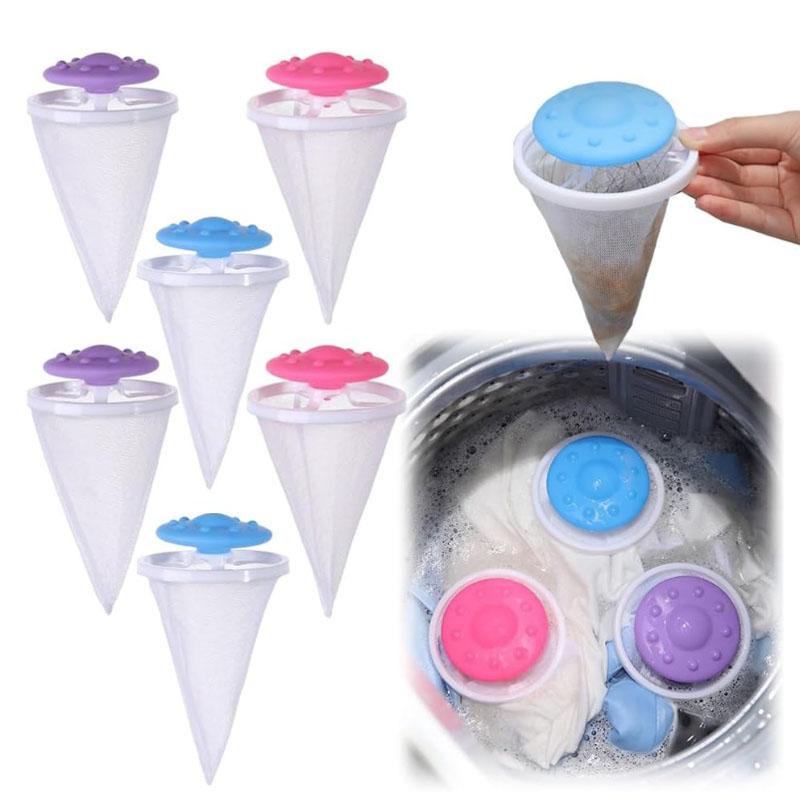 3/6/9 шт. Фильтр для волос для стиральной машины, плавающий улавливатель шерсти домашних животных