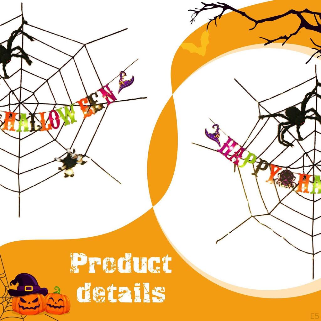 Halloween Spider Web Decoration Backdrop for Masquerade Party Supplies Home