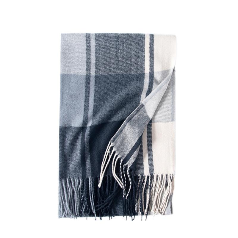 Deqing Siyue Plaid Cashmere Scarf Winter Scarf Women'S Shawl Thickened Warm Fringed Scarf