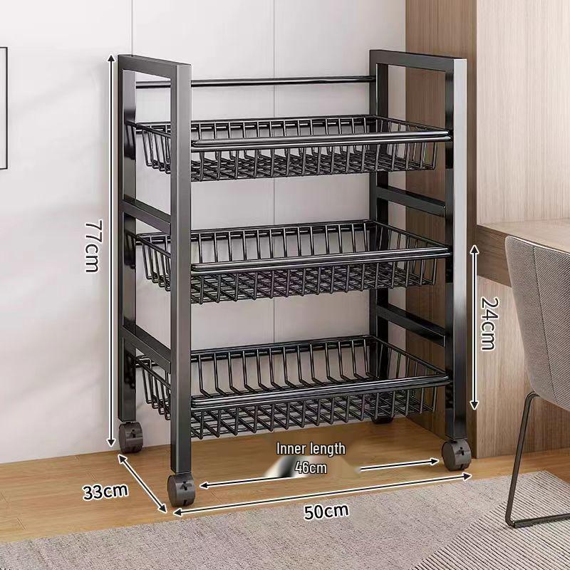 Floor-Standing Multi-Layer Kitchen Storage Rack for Fruits and Vegetables