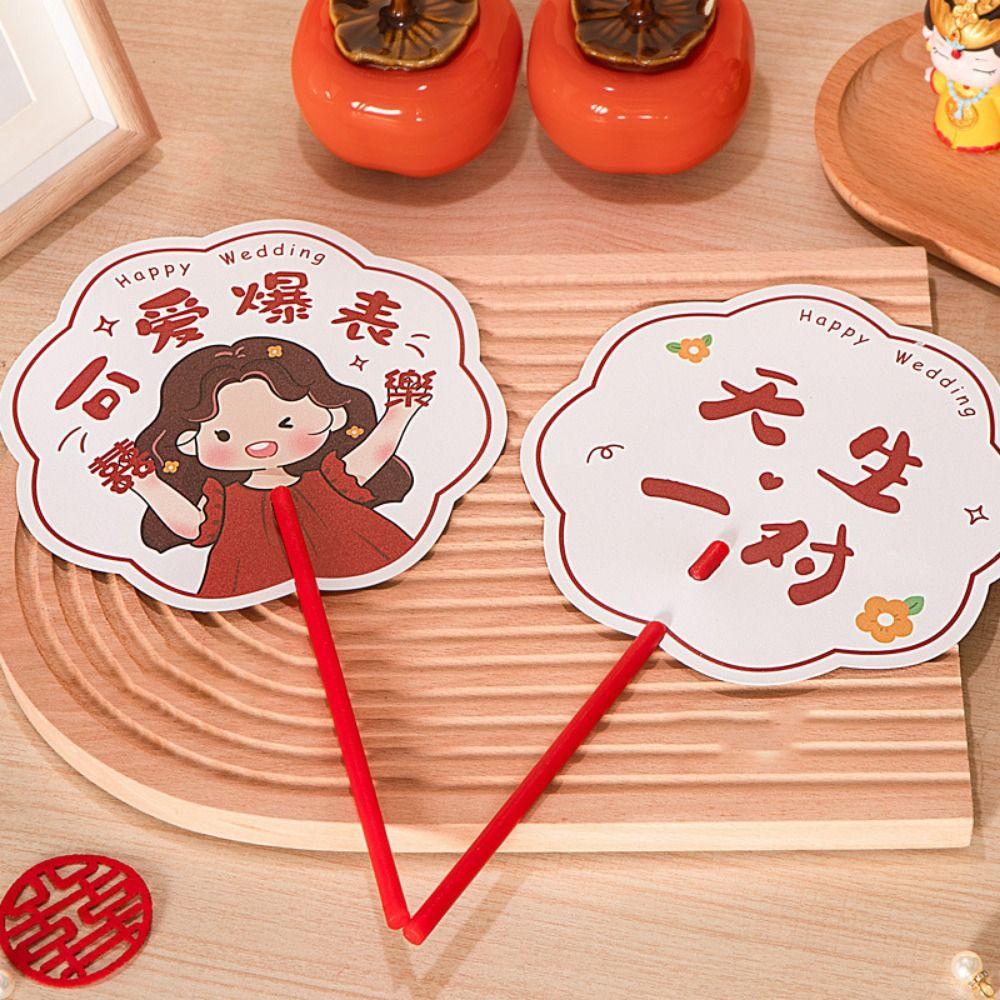 Свадебный реквизит в форме цветка, веер со словами благословения, реквизит для фотосессии подружек невесты