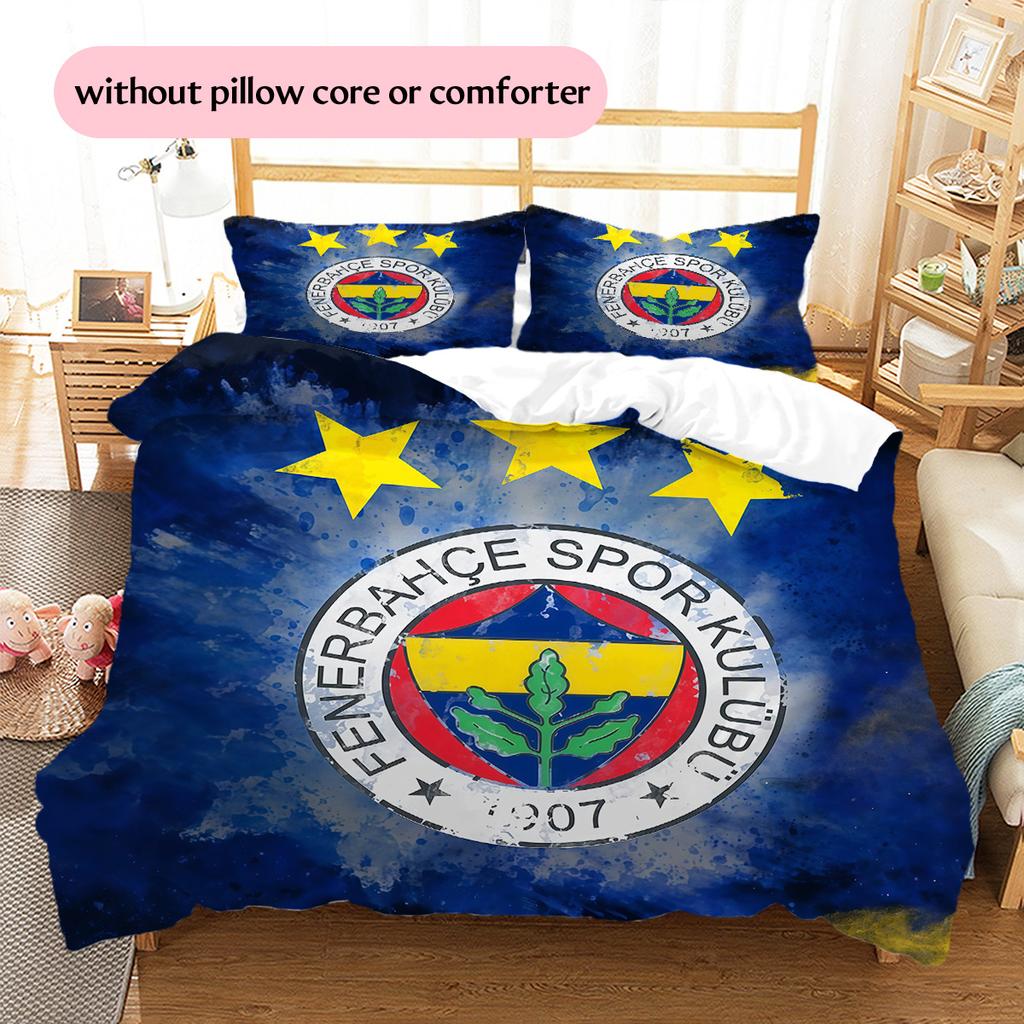 Fenerbahçe S.K Pattern Bedding Quilt Set Home Decoration Gift (1 * duvet cover + 2 * pillowcase without core)