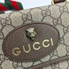 [Pre-Owned] GG Supreme Reversible Tiger Head Magnetic Closure Shoulder Canvas And Leather Trim Crossbody Bag Small - Good #1QD1YM0