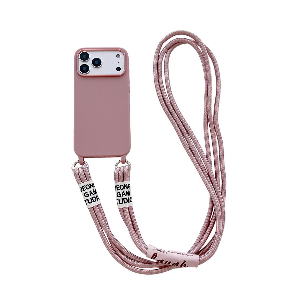 Чехол из жидкого силикона с двумя шнурками через плечо для iPhone 17 Air 17 16 15 14 13 12 11 Pro Max X XR Max 7 8 Plus Samsung S25 S24 23 Ultra Plus