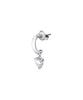Single Steel Earrings With Clear Zircon LPS02AQM33 For Women