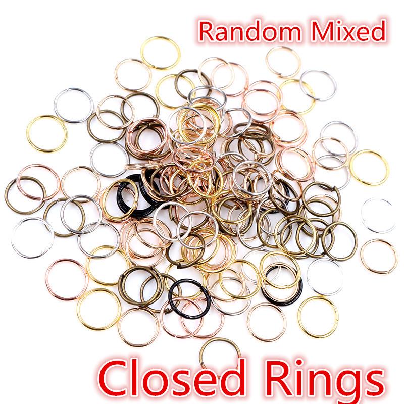 200 шт. гальванизированных железных соединительных колец (3-10mm) для изготовления ювелирных изделий своими руками