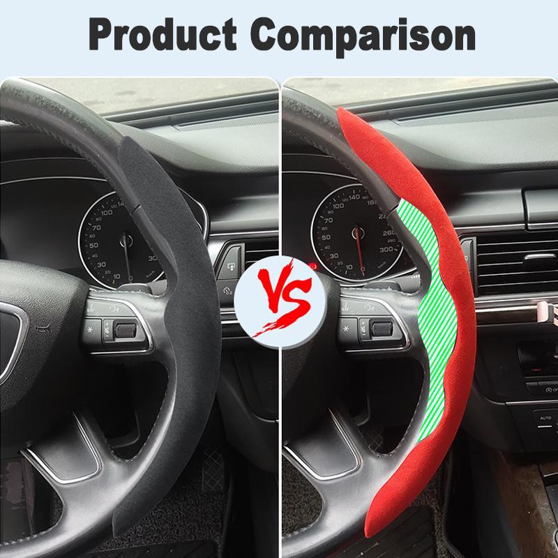 2 шт. Замшевая накладка на руль автомобиля, противоскользящая защитная оболочка для Porsche 911 Cayenne Carrera-GT 928 Panamera Boxster Macan 918