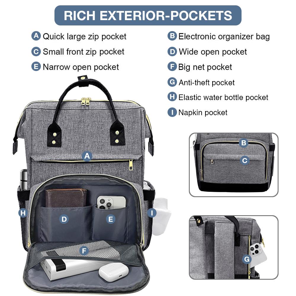 Men Women Fashion Business Computer Backpacks Travel Bags Purse Student Bookbag TeacherWork Backpack with USB Port 15.6-Inch Laptop Bag