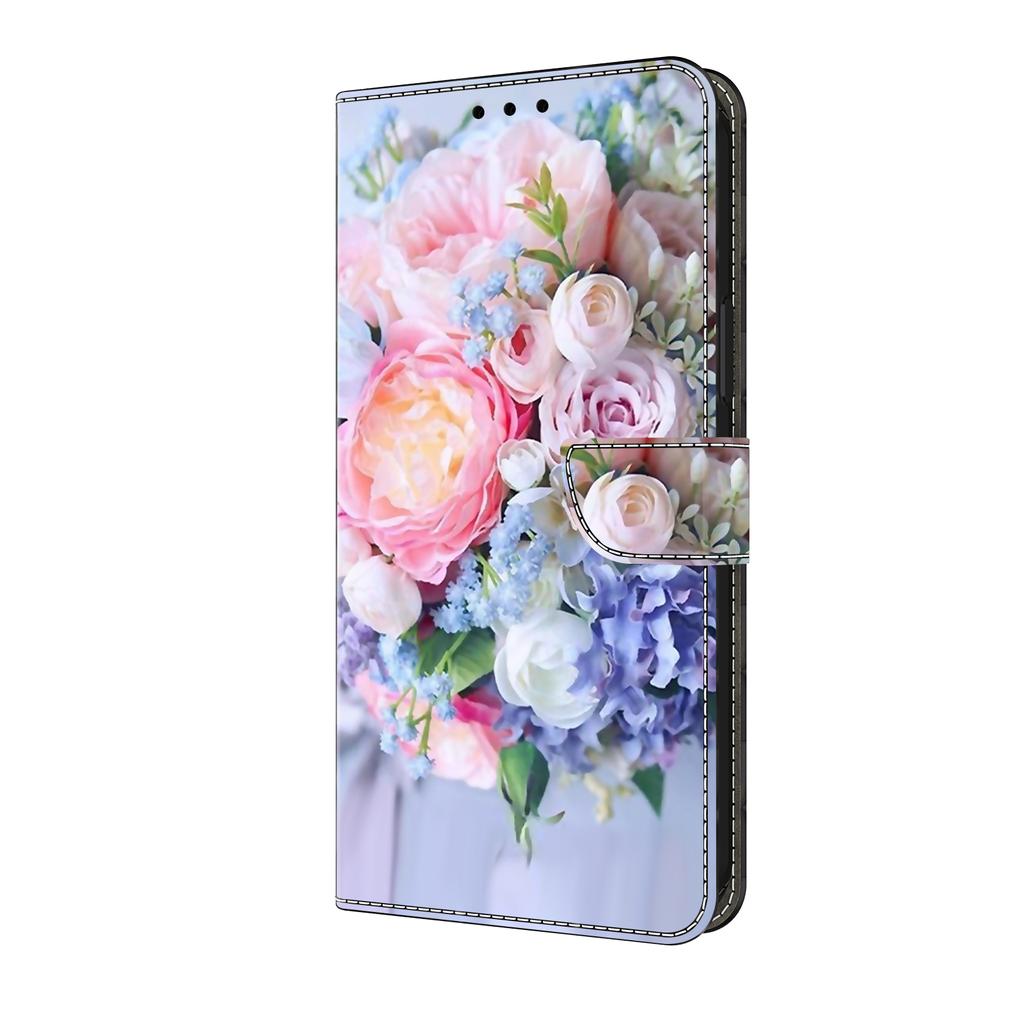 Чехол-кошелек с держателем для карт, чехол из искусственной кожи с цветочным принтом, подставка, ремешок на запястье, противоударный чехол для Nokia 5.3, Nokia G22, Nokia G60, Nokia G21/G11, Nokia G300.