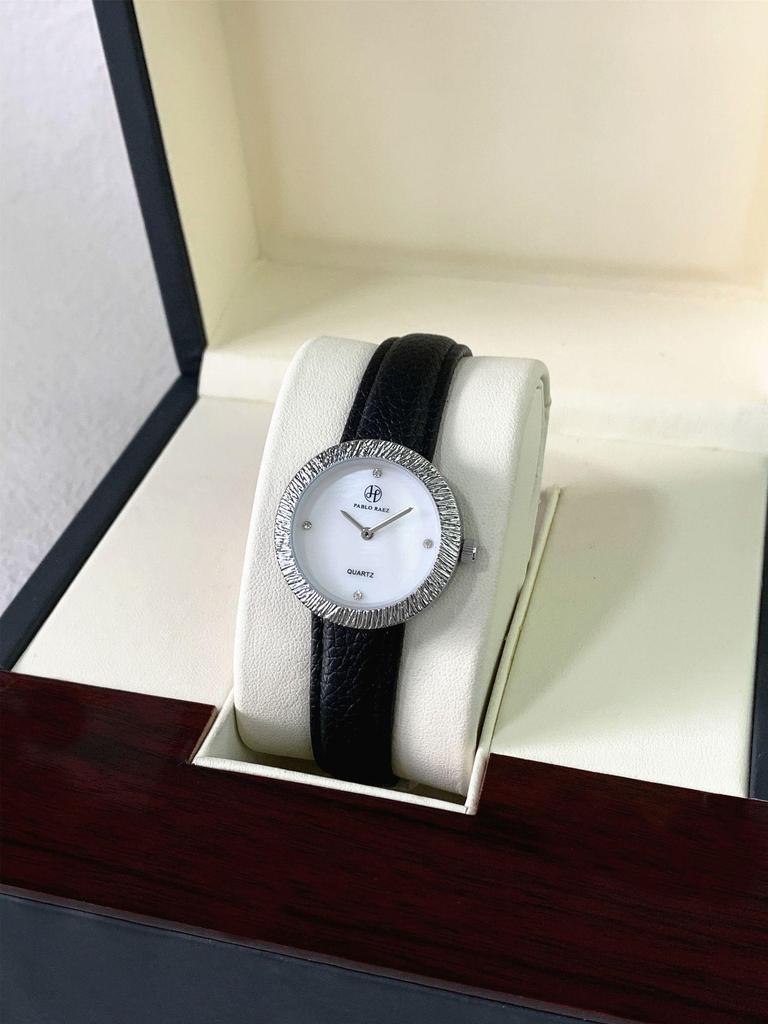 Стильные женские кожаные часы-ремень PABLO RAEZ с циферблатом из перламутра - Модный и элегантный дизайн
