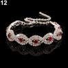 Women's Elegant Wedding Banquet Bangle Cocktail Party Rhinestone Bracelet