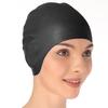 Swim Cap Elastic Put on Easily Silicone Silicone Swimcap Long Hair for Training