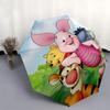 Disney Winnie the Pooh Piglet Themed automatic opening and closing folding umbrella, portable - durable, 8-rib umbrella frame, very suitable