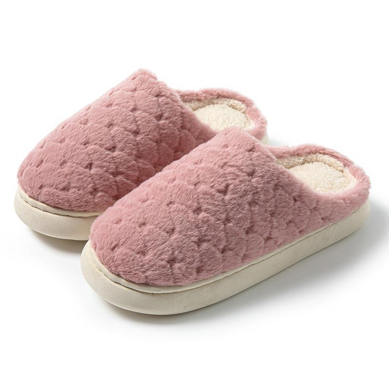 Fashion Winter Thin Household Bedroom Cotton Slipper Warm Furry Men Women Shoes Indoor Slippers Warm Plush Home Slipper Ladies Flip Flop