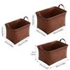 38cm Dirty Clothes Basket Square Laundry Hamper Convenient Hand Woven Storage Basket  for Towel