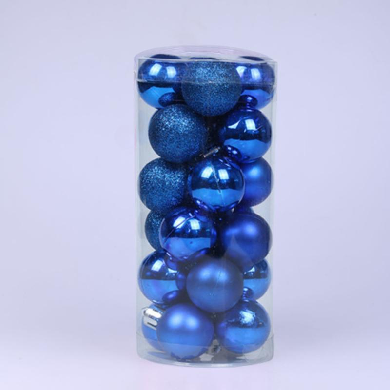 Диаметр 3/4/6/8 см, рождественские безделушки, украшения, 24 шт. в бочке, набор рождественских красочных шаров, гальванизированный пластиковый подвесной шар для рождественской елки, украшение для дома