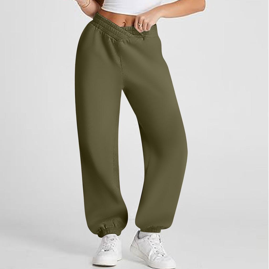 Женские повседневные модные однотонные спортивные штаны, спортивные штаны, брюки с эластичной талией и завязками на шнурке