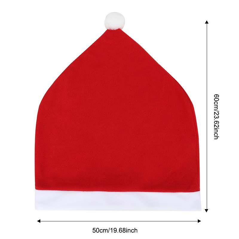 Red Flannel Chair Cover for Christmas Dining Table Decor