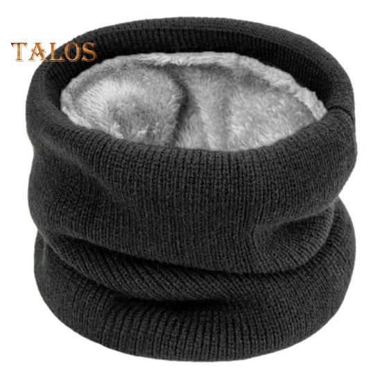 Зимний велосипедный шарф, двухслойный утеплитель для шеи, трикотажный, утолщенный, с флисовой подкладкой, эластичный, мягкий, круглый шарф, шейный платок