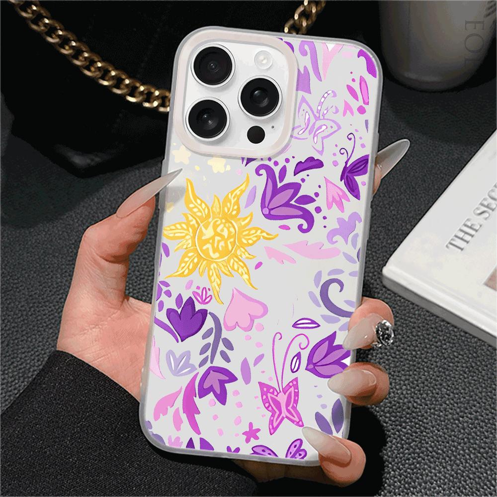 Экзотический Цветочный Чехол для Телефона для iPhone 16 15 14 13 12 11 Pro Max Plus XR XS X TPU Модный Стиль Тонкий Защитный Ударопрочный Чехол