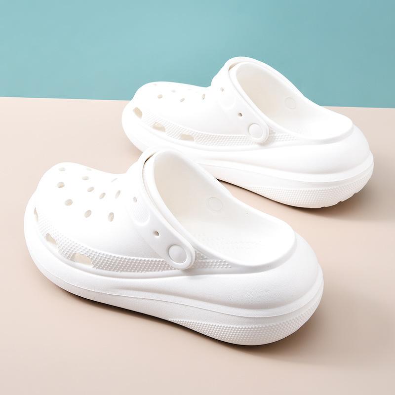 Туфли с дырочками женские новые летние нескользящие универсальные с закрытым носком EVA для улицы дышащие не пахнущие ноги пляжные мужские