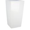 Square Flower Box - RIVIERA - NUANCE - Plastic - L37xP37xH68.5 Cm - White