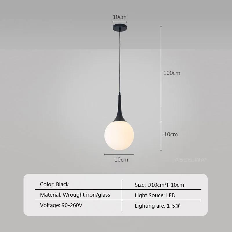 Подвесные светильники в стиле ретро с белым стеклянным шаром в стиле лофт, светодиодные подвесные светильники для гостиной, освещение для дома, черно-белые роговые светильники