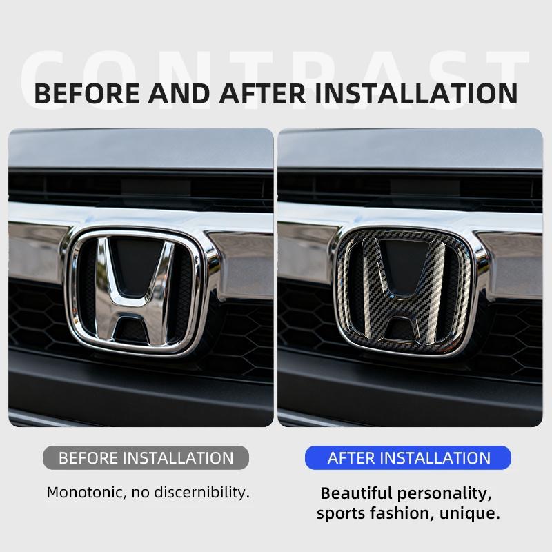 ZAG1 Honda Car Logo ABS Auto Front Grille Emblem Trunk Sticker Accessories For Honda Accord Civic 8th 9th 9.5th 10th 11th Generation