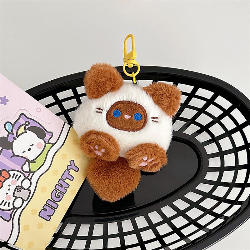 Милая плюшевая кошка кукла кулон девушка рюкзак кукла кулон пара сумка брелок декоративный подарок брелок мультфильм фигурка
