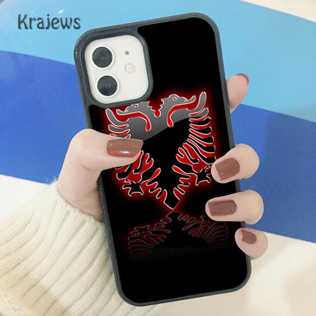 Мягкий чехол для телефона с баннером орла албанского флага для iPhone 14 5 SE 6s 7 8 plus X XR XS 11 12 13 pro max Samsung S21 S22 ultra