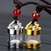 Aromatherapy Wishing Bottle Pendant Gold Silver Perfume Bottle Necklaces Creative Ashes Urn