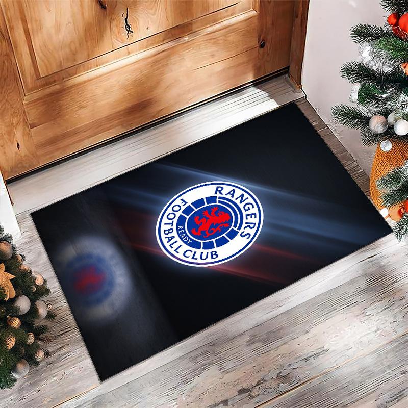 Rangers FC Футбол Футболный Узор Мягкий Ковер для Зоны Нескользящий Ковер для Пола в Помещении Спортивный Декоративный Коврик для Спальни