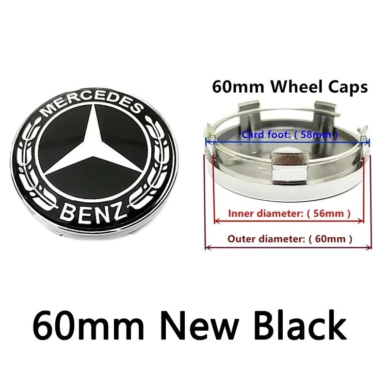 20 40 60 80 PCS 56mm 60mm 68mm 75mm 3Pin GLA GLB GLC A B C E Mercedes Benz Car Wheel Hub Center Caps Cover Badge Emblem Logo