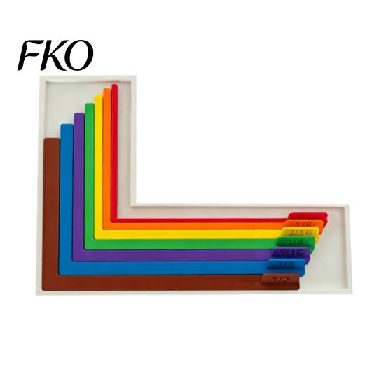 Corner Alignment Tool 7Pcs/Set Paper Crafting Rulers with Storage Case, Color-Coded L-Shaped Pastel Color Size Tabs, Layering Guide