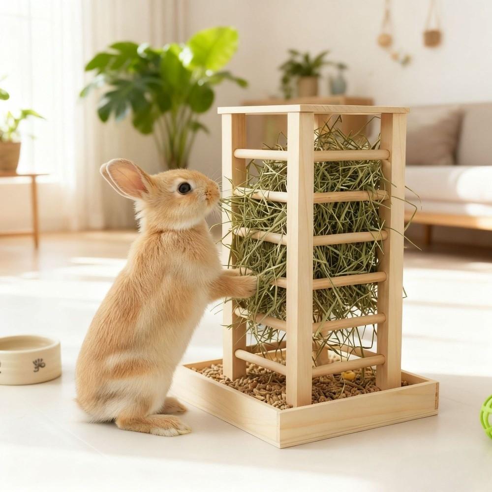 Durable Hay Feeder Detachable Rabbit Hay Rack Pet Grass Rack Guinea Pig Feeder Pet Habitat