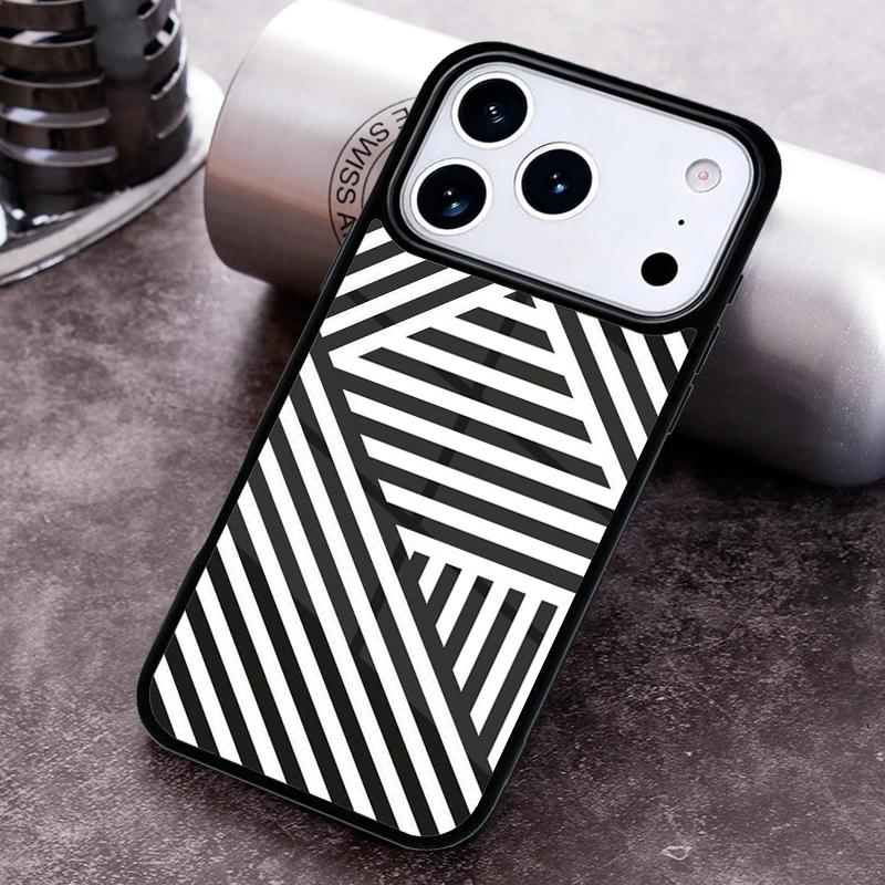 Геометрический полосатый треугольный чехол для телефона iPhone 17 16 15 Pro Max Air 14 13 12 11 Plus Ударопрочный чехол