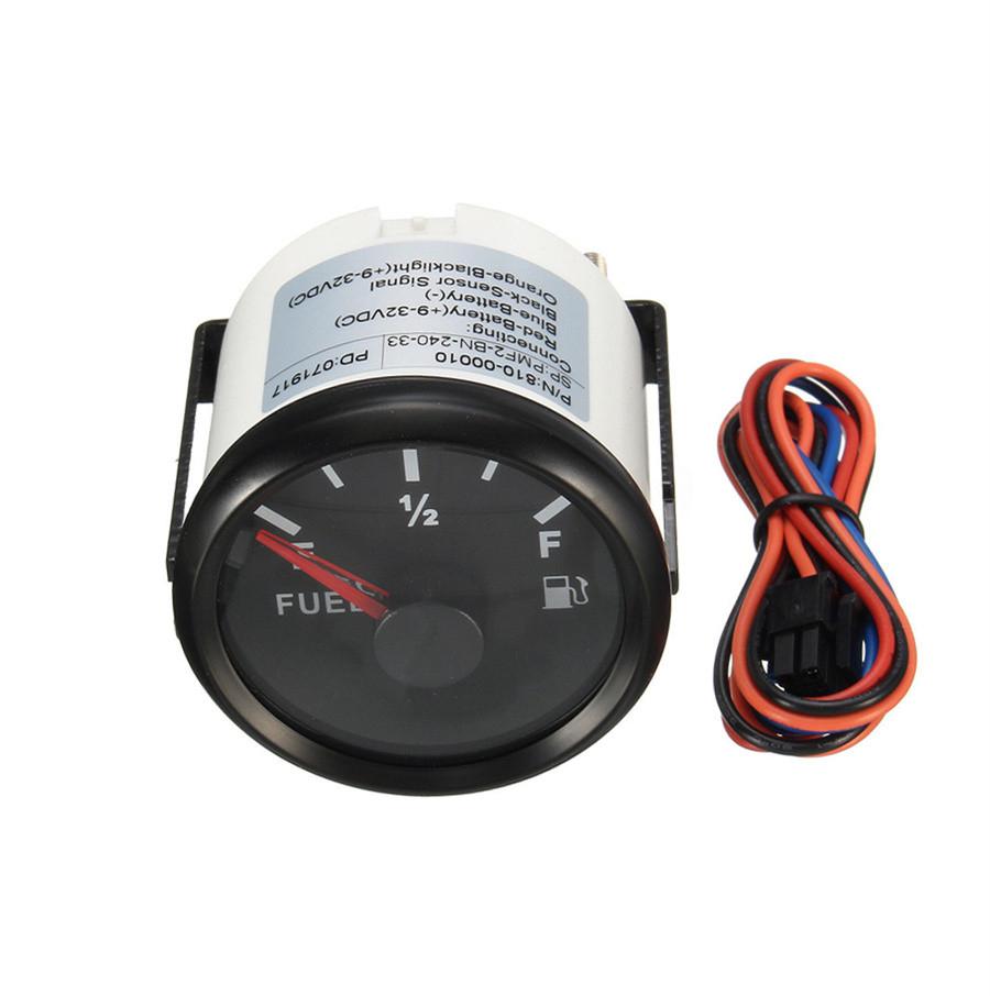 Universal Boat Vechile Fuel Level Gauge Marine Yacht Trim Tank Indicator 52mm 12/24V 0-190 Ohms