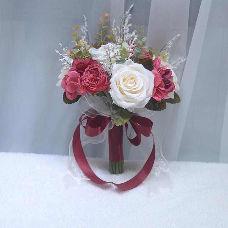 Свадебные многоцветные реквизиты для фотосъемки, многоцветные декоративные стразы, имитация свадебных роз, красивые аксессуары