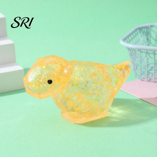 Stress Relief Squeeze Ball Dinosaur Shape Toy Glitter Soft Pinch for Reliever Slow Rebound Tactile Fidget Kids And Adults
